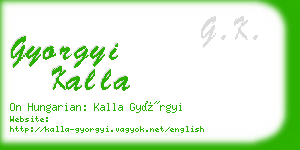 gyorgyi kalla business card